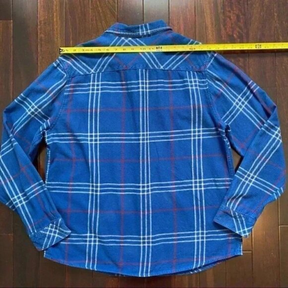 Tony Hawk Flannel Button Front Shirt Long Sleeves Blue Plaid Size XL - Picture 10 of 14